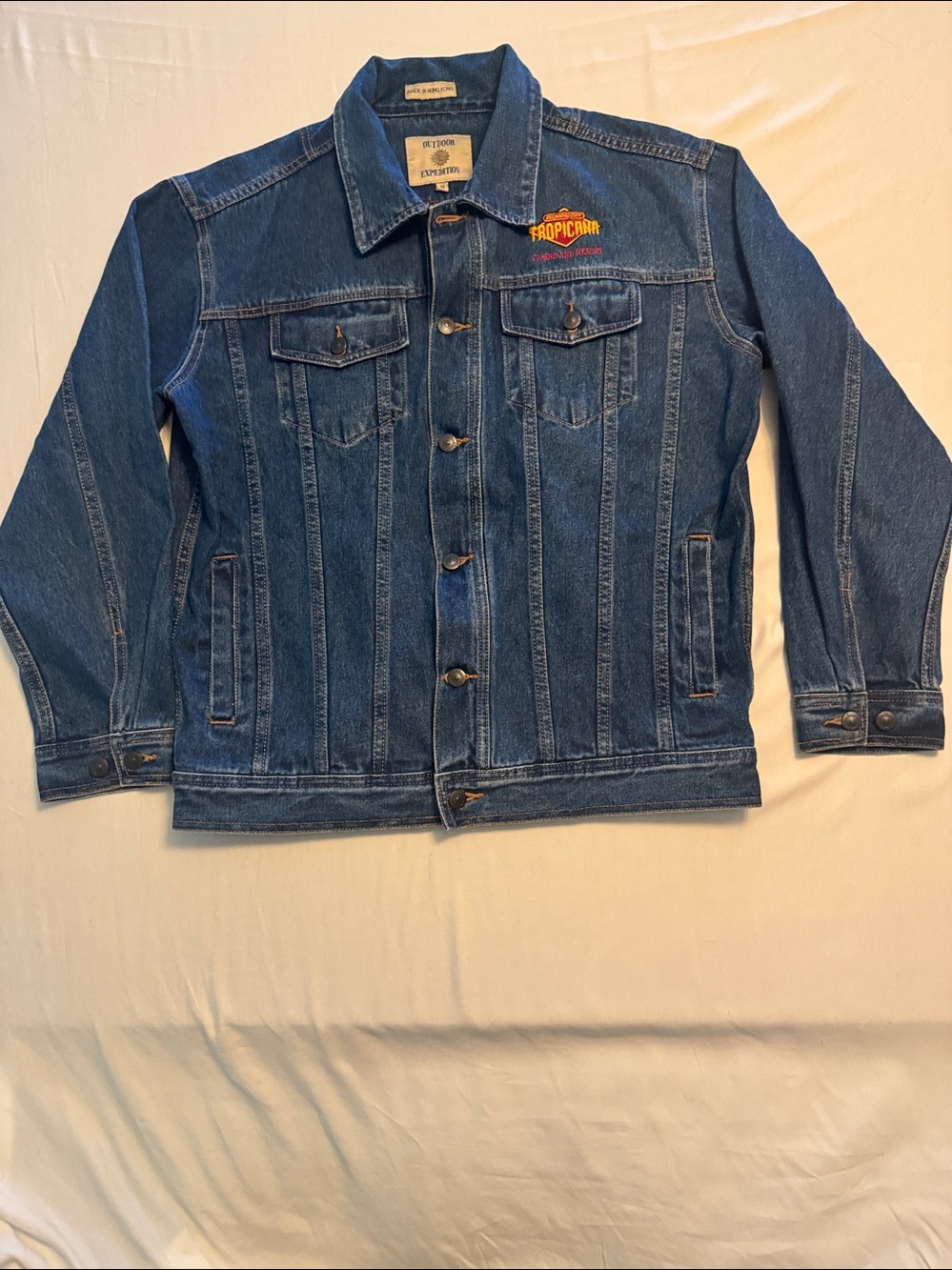 VTG Tropicana Casino Atlantic City Jean Jacket Outdoor Expedition Hong Kong